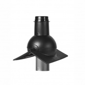 Коньковый выход канализации Krovent Pipe-cone, цвет черный